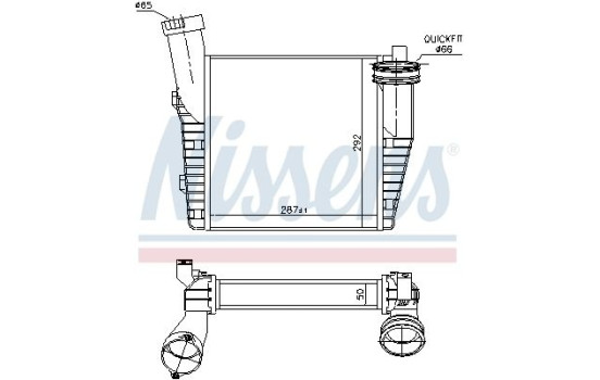 Intercooler, intercooler 96688 Nissens, Imagen 6