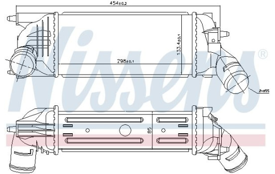 Intercooler, intercooler 96719 Nissens, Imagen 2