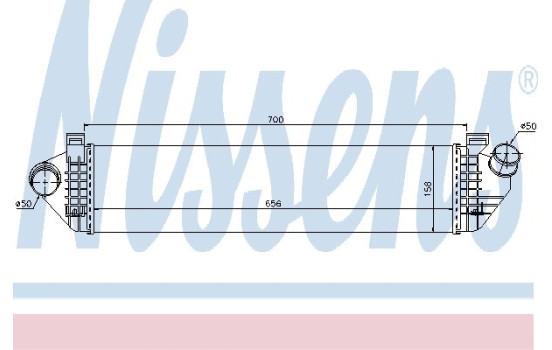 Intercooler, intercooler 96721 Nissens, Imagen 2