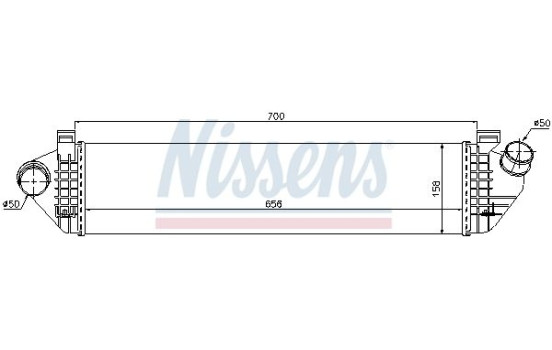 Intercooler, intercooler 96721 Nissens, Imagen 3