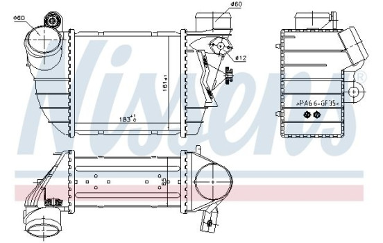 Intercooler, intercooler 96747 Nissens, Imagen 3