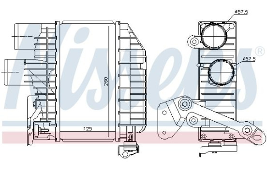 Intercooler, intercooler 96758 Nissens, Imagen 3