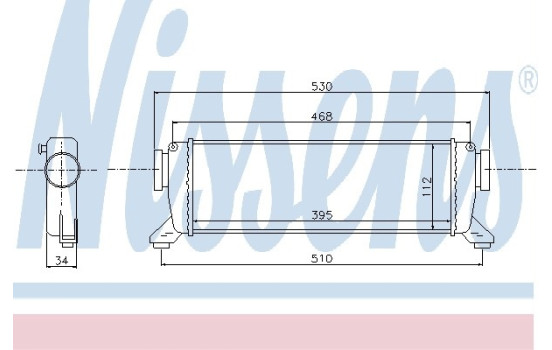 Intercooler, intercooler 96782 Nissens, Imagen 2