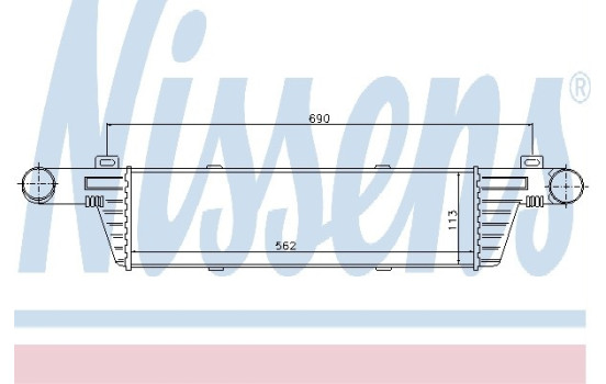 Intercooler, intercooler 96860 Nissens, Imagen 2
