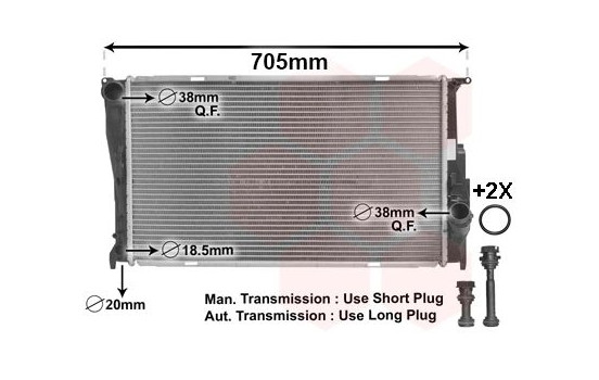 RADIADOR E87/E90/E91 20Di 04- 06002293 International Radiators Plus, Imagen 3