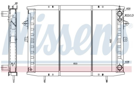 Enfriador, refrigeración del motor 63952 Nissens