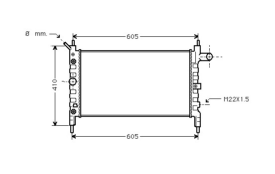 Radiador de gasolina 1.4 AT sin aire acondicionado 37002026 International Radiators