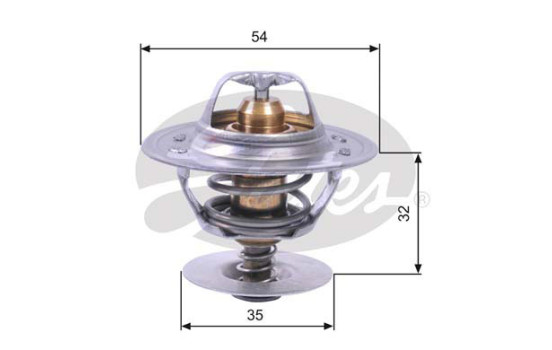 Termostato, refrigerante TH11287G1 Gates, Imagen 2