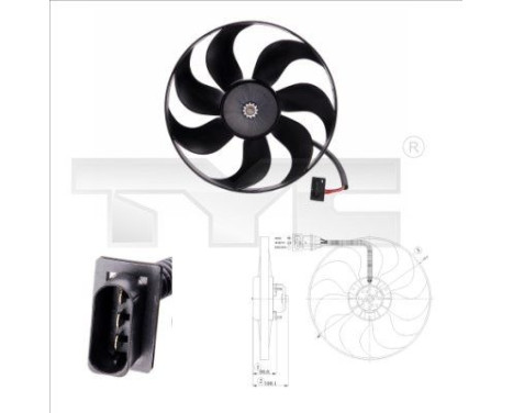 Ventilador de refrigeración 802-0009 TYC