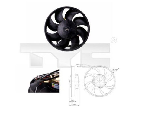 Ventilador de refrigeración 802-0010 TYC
