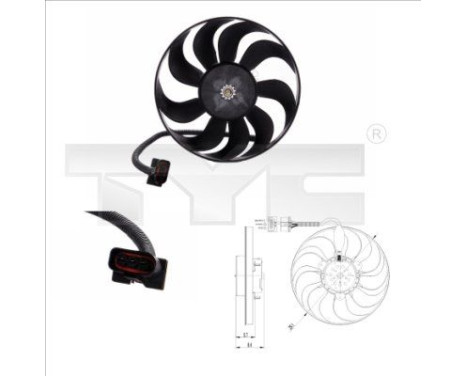 Ventilador de refrigeración 837-0001 TYC