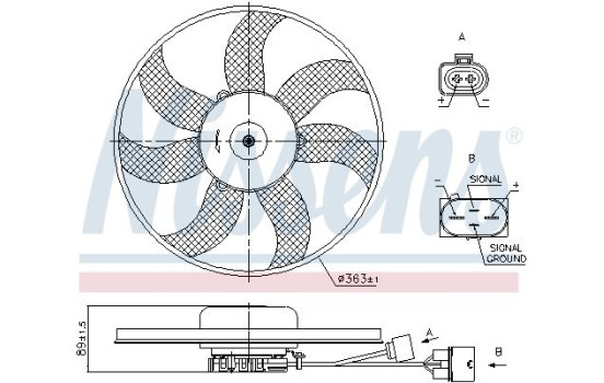 Ventilador de refrigeración 850021 Nissens, Imagen 7