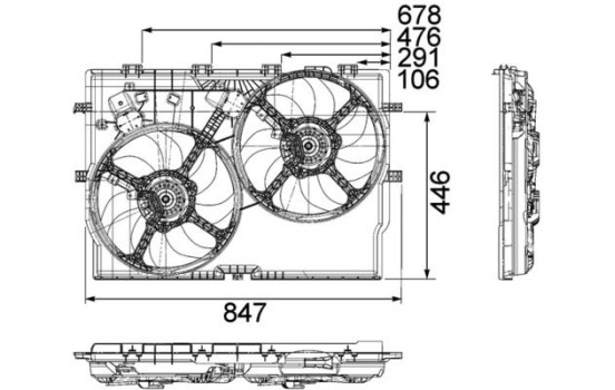Ventilador de refrigeración CFF 192 000P Mahle, Imagen 3