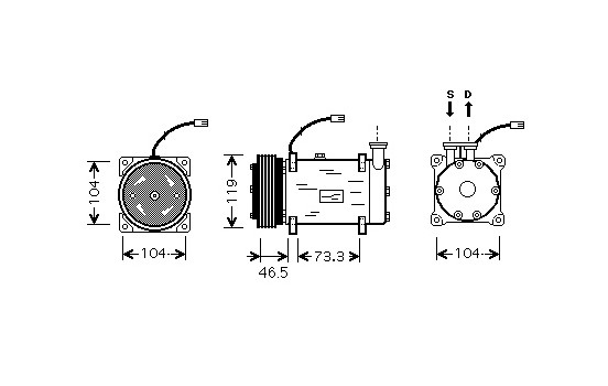 COMPRESOR DE AIRE ACONDICIONADO -02 1.1 / 1.4, Imagen 2