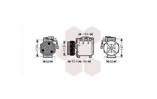 Compresor de aire acondicionado 1.6i 16v / 1.8i 16v, Imagen 2
