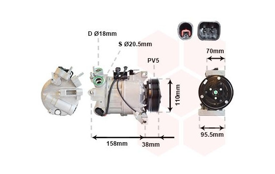 Compresor de aire acondicionado 2.5 T5 / 2.5 R Sport / 2.4 D5