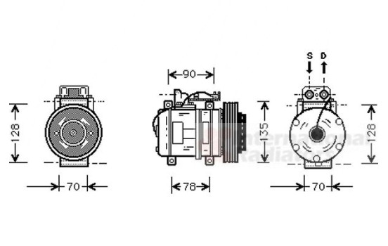 COMPRESOR DE AIRE ACONDICIONADO E200D 93+, Imagen 2