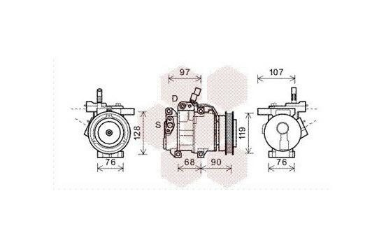 COMPRESOR KIA RIO 1.4i/1.6i 05-08, Imagen 2