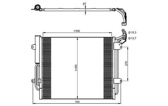 Condensador, aire acondicionado 350054 NRF, Imagen 5