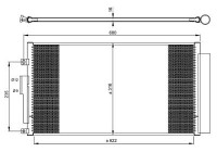 Condensador, aire acondicionado 350071 NRF
