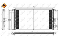 Condensador, aire acondicionado 350227 NRF