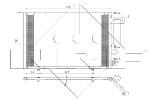 Condensador, aire acondicionado 350396 NRF, Imagen 2