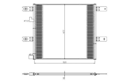 Condensador, aire acondicionado 350508 NRF