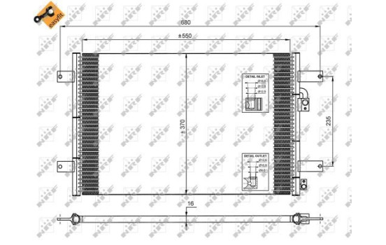 Condensador, aire acondicionado 35249 NRF, Imagen 5
