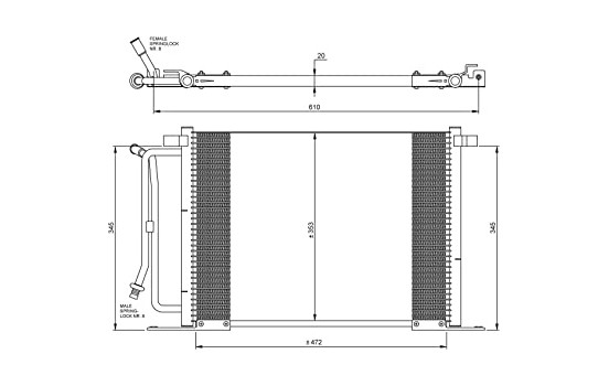 Condensador, aire acondicionado 35250 NRF, Imagen 5