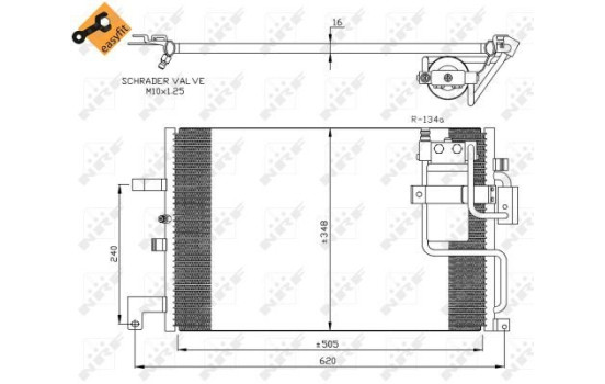 Condensador, aire acondicionado 35299 NRF, Imagen 3