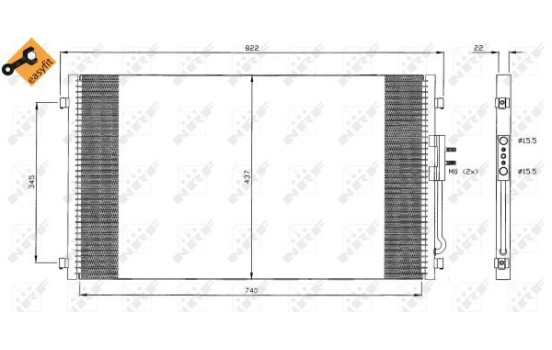 Condensador, aire acondicionado 35383 NRF, Imagen 5
