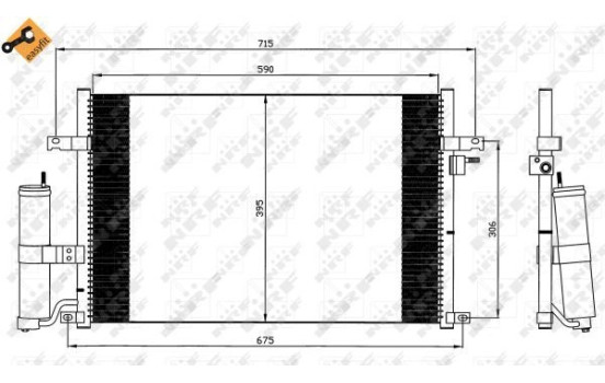 Condensador, aire acondicionado 35573 NRF, Imagen 3