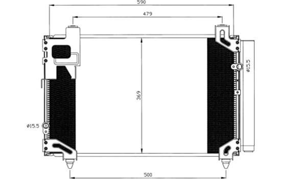 Condensador, aire acondicionado 35596 NRF, Imagen 3