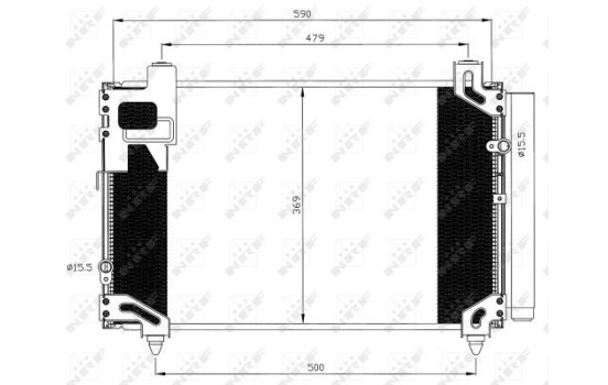 Condensador, aire acondicionado 35596 NRF, Imagen 2