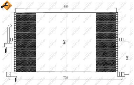 Condensador, aire acondicionado 35603 NRF, Imagen 4