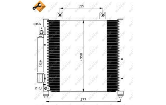Condensador, aire acondicionado 35637 NRF, Imagen 4