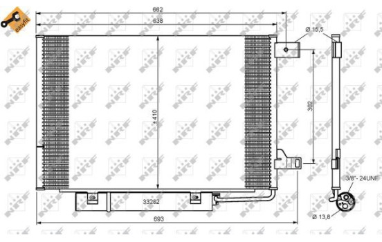 Condensador, aire acondicionado 35759 NRF, Imagen 4
