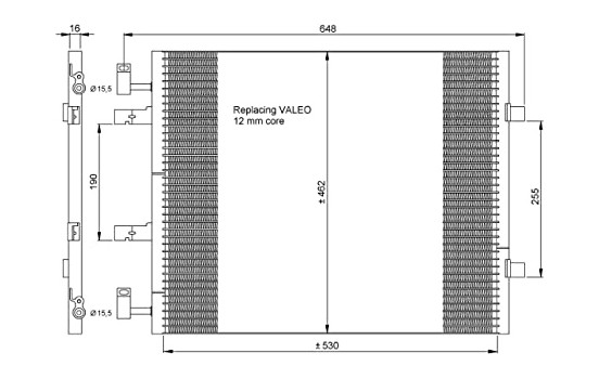 Condensador, aire acondicionado 35845 NRF, Imagen 3