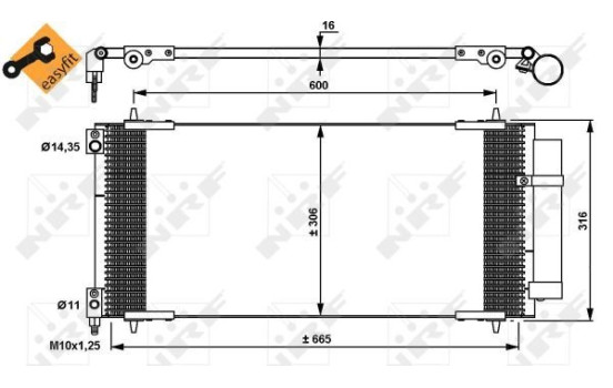 Condensador, aire acondicionado 35905 NRF, Imagen 2