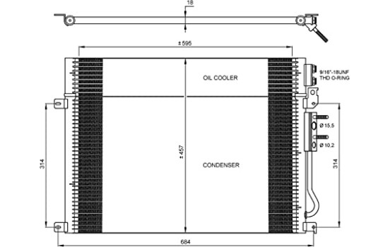 Condensador, aire acondicionado 35920 NRF