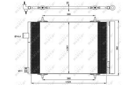 Condensador, aire acondicionado 35946 NRF, Imagen 3