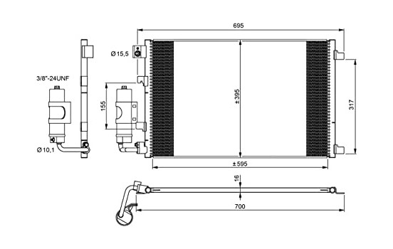 Condensador, aire acondicionado 35973 NRF, Imagen 7