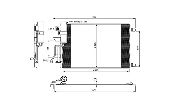 Condensador, aire acondicionado 35975 NRF, Imagen 5