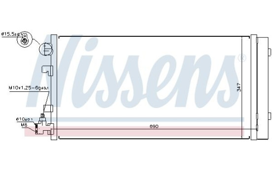 Condensador, aire acondicionado 940160 Nissens, Imagen 2