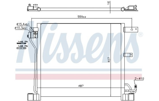 Condensador, aire acondicionado 940338 Nissens, Imagen 2