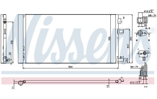 Condensador, aire acondicionado 940381 Nissens, Imagen 6