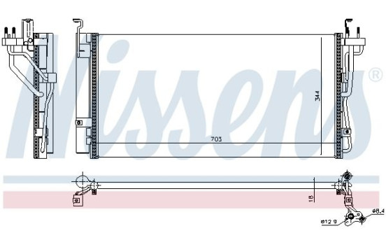 Condensador, aire acondicionado 940552 Nissens, Imagen 2