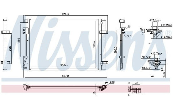 Condensador, aire acondicionado 941161 Nissens, Imagen 2