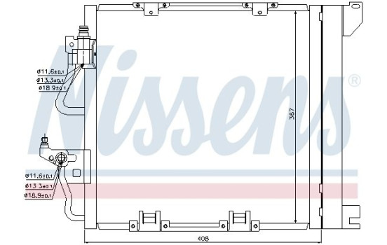 Condensador, aire acondicionado 94768 Nissens, Imagen 2