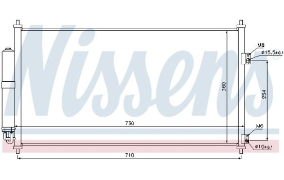 Condensador, aire acondicionado 94893 Nissens, Imagen 2